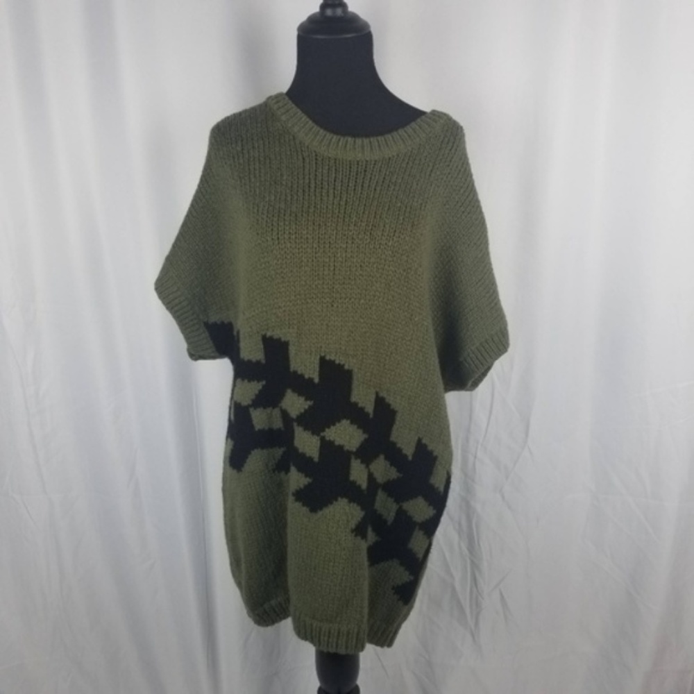 Tibi Wool Intarsia Print Sweater Size Medium